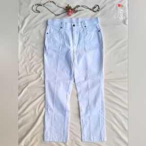 SIMON CHANG Crisp White Skinny Pants